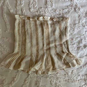 Lightweight Striped Strapless Top